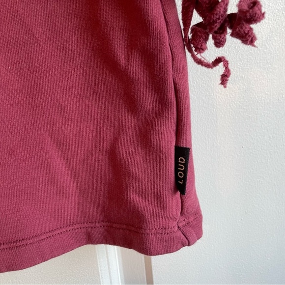 Loud Apparel Time to Go Maroon A-Line Dress Girls Size 12 Organic Cotton - Picture 6 of 12